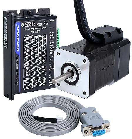 Closed Loop Schrittmotor Kit 52Ncm Nema 17 & Treiber V4.1 0–3,0A 24–48VDC | STEPPERONLINE, 1000PPR, für CNC Graviermaschine