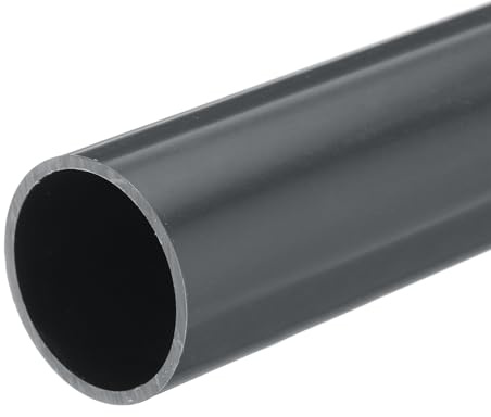 QUARKZMAN Tube Rigide en PVC Tube Rond 34,2mm ID 38mm OD 33cm de Long Gris Foncé pour Manchon de Câble de Conduite d'Eau | Tuyau rond en plastique pour jardin, aquarium, conduit d'eau, conduit de câble, tuyau d'aération