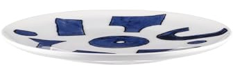 Alessi Itsumo - Yunoki ware NF08/5 - Assiette à Dessert Design, Usage Quotidien, Esthétique Minimale, en Porcelaine Blanche avec Décor Samiro Yunoki, Diamètre 21 cm
