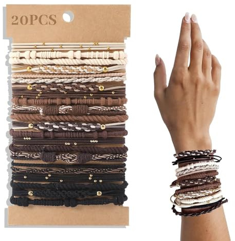 Geflochtene Boho Haargummis für Damen und Mädchen