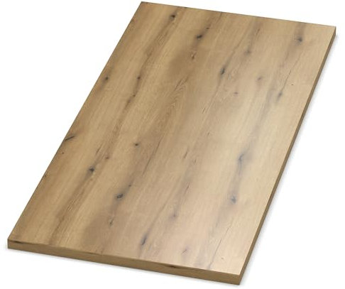 AUPROTEC Plateau de table 19 mm chêne Evoke Coast 900 mm x 500 mm Panneau en bois Décor Panneau de particules avec chant ABS Bord au choix : 90 x 50 cm