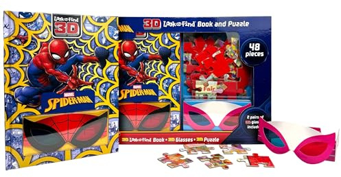 Marvel Spider-Man: 3D Look and Find Book and Puzzle