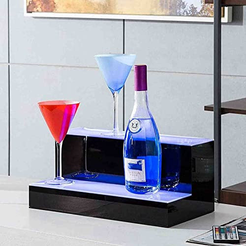 3-stöckiges LED-beleuchtetes Likör-Flaschenregal mit Fernbedienung, beleuchtete Weinregale für Hausbar und kommerzielle Bar