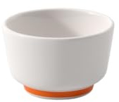 Villeroy & Boch - Memphis Collection Dipschale 8 cm Bunt, Spülmaschinenfest, Mikrowellensicher, Kleine Schüssel für Saucen, Dips und Gewürze, Dipschälchen mit Akzenten Orange, Premium Porzellan