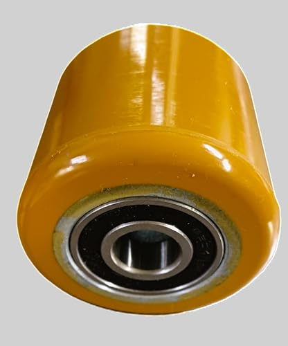 Rolle Polyurethan auf Metallkern 80 x 70 mm für Achse 20 mm, Hubwagen Rolle