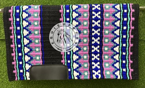 EQUIEMPRESS Sattelunterlage Western Show/Westernsatteldecke aus Neuseelandwolle, Top Wool Pad Sensor Flex (Anpassung möglich) A-933 (36 x 36)