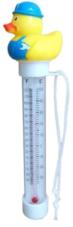 Papera Di Gomma Termometro Piscina Galleggiante, Termometro Per Piscina, Termometro Per Piscina Di Facile Lettura Con Cordino, Termometro A Forma Di Paperella,Termometro Per Piscine Esterne E Interne
