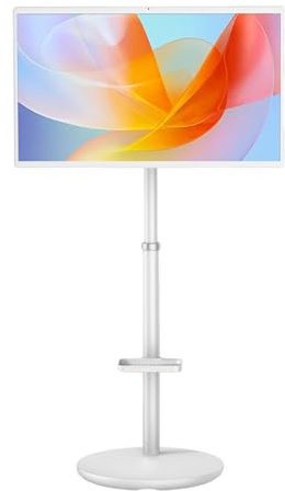 32 Inch TV Portatil Tactil Ruedas 1080p, Android 13, 8GB+128GB de Almacenamiento, Pantalla Giratoria e Inclinable, Batería Integrada de 12000 mAh