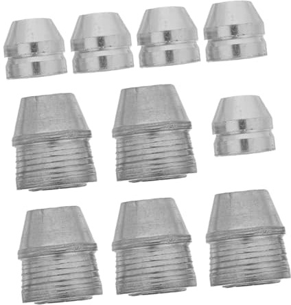 Operitacx 10 Piezas Cuña de herramienta de hardware cuña para martillo de repuesto Garas de manejo de hachas para mango de Metal Plata