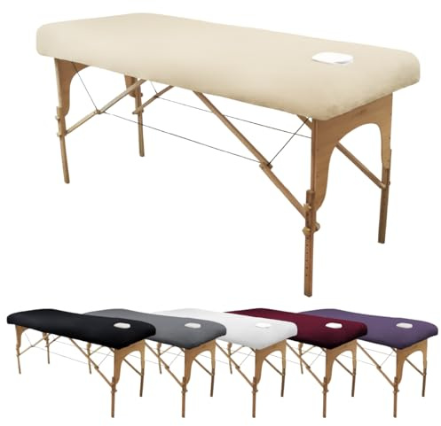 Vivezen - Drap housse de protection en éponge pour table de massage - Confort Plus - Plusieurs coloris