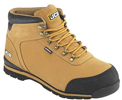 JCB - 3CX Unisex Safety Hiker Boot - Dual-Density EVA Phylon & Rubber - Durable Safety Footwear - Men's Boots/Women's Boots - Honey - Size 9 UK 43 EU