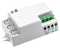 HUBER Motion 50 HF Mini Radar Motion Sensor for Indoor 360° Flush-Mounted LED Suitable Motion Sensor Installation Motion Sensor 3-Wire Technology