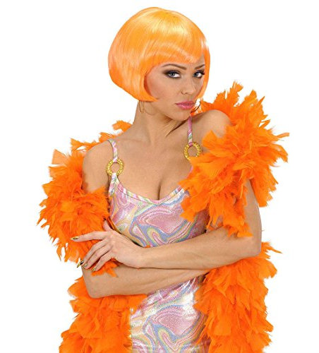 Amakando Rio Federboa Travestie Federschal orange - 1,80 m Samba Federstola Fasching Feder Boa Tänzerin Schal Party Stola