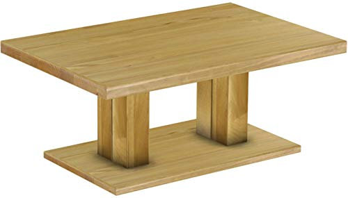 B.R.A.S.I.L.-Möbel Brasilmöbel Couchtisch Rio UNO 120x80 cm Brasil Wohnzimmertisch Holz Säulentisch Pinie Massivholz Stubentisch Beistelltisch Größe und Farbe wählbar