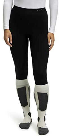FALKE Damen Baselayer-Hose Warm 3/4 W Ti Funktionsmaterial schnelltrocknend 1 Stück, Schwarz Black 3000-O, S