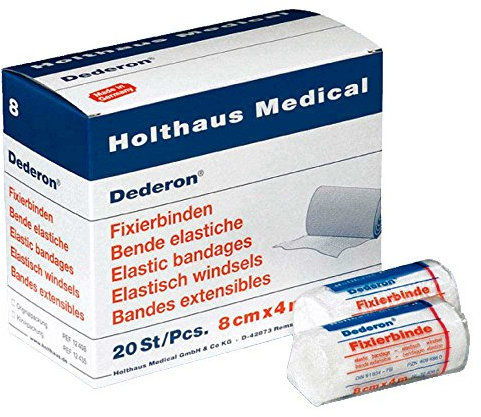 Holthaus Medical Fixierbinde Dederon®, Verband Bandage Binde Fixierung, elastisch, DIN 61 634-FB, 6cmx4m 20St
