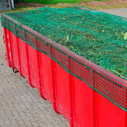 Anhängernetz, Containernetz, 3,50 x 7,00 m, DEKRA geprüft, 3 mm, Mw. 45 mm, PE grün