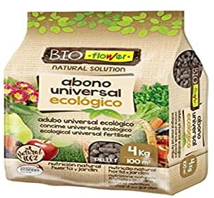 Flower - Abono Orgánico Ecológico BioFlower | Nutrición Natural para Plantas y Jardín | Ideal para Huerta y Césped | Agricultura Sostenible y Saludable, 4 Kg