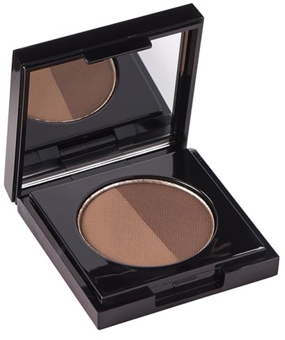 Arches & Halos Poudre à sourcils de luxe Duo - Poudre compacte polyvalente deux en un - Obtenez des sourcils fournis et définis - Maquillage végan - Châtain - 2,5 g