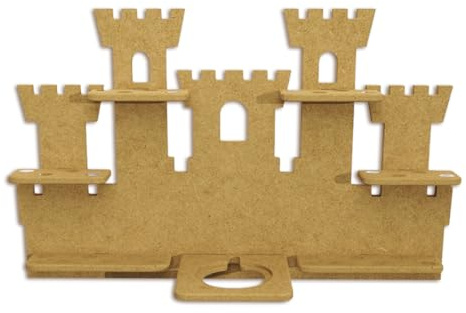 Holzura Toniebox Regal Schloss Burg zum selber bauen und anmalen, Wandregal für Toniefiguren, Aufbewahrung für Tonies, Halterung aus 10mm MDF DIY Bausatz