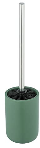 Allstar WC-Garnitur Olinda, Toilettenbürstenhalter in konischer Form, Bürstenhalter in mattiertem Finish, hergestellt aus Keramik, inkl. Toilettenbürste in Schwarz, Maße (B/T x H): Ø 9,5 x 40 cm, Grün