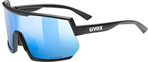 uvex sportstyle 235 P - Sportbrille für Damen und Herren - polarisiert - beschlagfrei - black matt/blue - one size