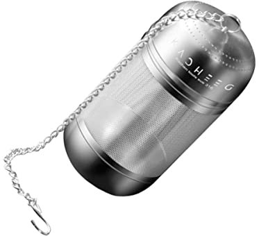 KICHOUSE Tea Infusers for Loose Tea, Stainless Steel Strainer Coffee Filter Ball Loose Leaf Steeper with Extended Chain Hook for Soup Hot Pot Seasoning