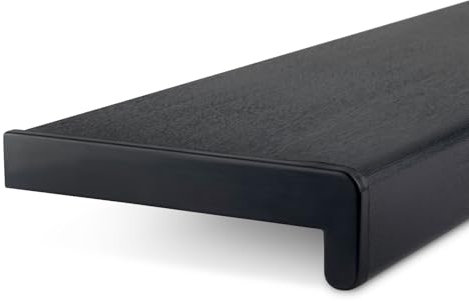 TJ Fensterbank Innen Kunststoff Graphit Optik / 15 x 100 cm Fensterbank inkl. Seitenabschluss/PVC Fensterbank nach Maß/Fensterbank Innen kratzfest und feuchtigkeitsundurchlässig