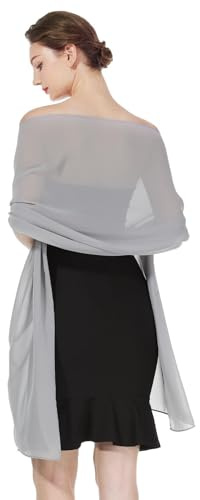 BEAUTELICATE Chiffon Schal Stola Damen Festlich Elegante Tücher Schultertuch Stola für Abendkleider Braut Festlich Sommer Hochzeits