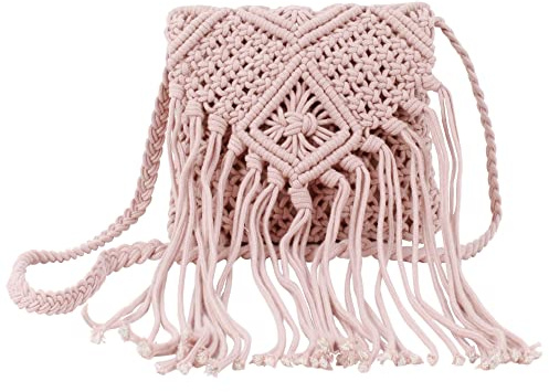 Abendtaschen, Umhängetasche mit Fransen, Damen-Umhängetasche, Fransentasche, Quasten, Strohgewebte Strandtasche für Damen