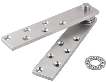 UOUOBEAR 2 Pezzi Cerniere for Porte Pesanti in Acciaio Inossidabile Cerniere Perno Porta Battente nascoste Invisibili rotanti a 360° installabili su e Giù carico 150 kg