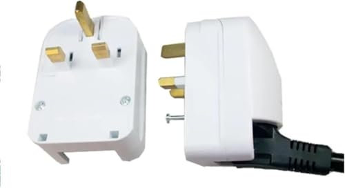 Mr. Gadget's Solutions Schuko to UK 3-Pin Plug Converter with Earth, 13A – White SCP3 13A Adapter – Safe and Reliable Power Adapter for European Devices in the UK