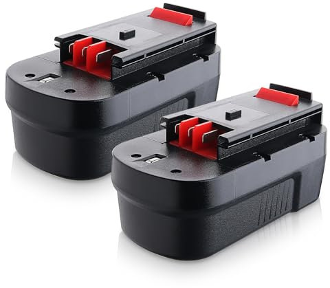 2X DASNITE 18V 4.8Ah HPB18 Ni-MH Replacement for Black and Decker 18V Battery HPB18 HPB18-OPE Firestorm A18 244760-00 A1718 A18 FSB18 FEB180S FS180BX FS18BX FS18FL（2Packs）