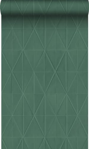 Origin Tapete Origami-Muster Dunkelgrün 53 cm x 10.05 m
