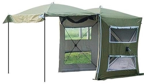 Eisfischerzelt Automatisches Pop-up-Auto-Heckverlängerungszelt für den Außenbereich, 3–4 Personen, Camping-Unterstand, SUV-Überdachung, Ausstellungsmarkise Tunnelzelte(Green Color 1)
