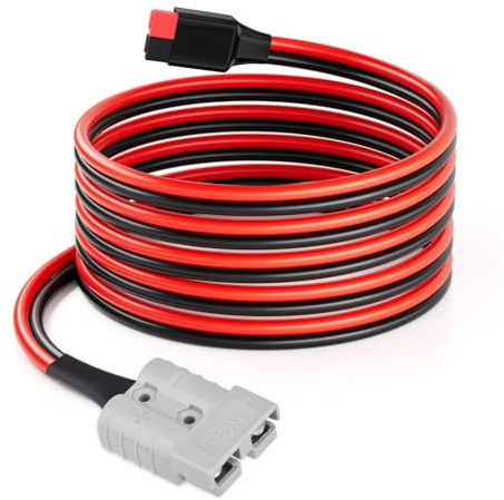 ELFCULB SB50 till PP45-kontaktkabel kompatibel med Anderson 10AWG 3 m | Kompatibel med Anderson 50A till 45A förlängningskabel batteri snabbanslutning kabel för husbil, båt
