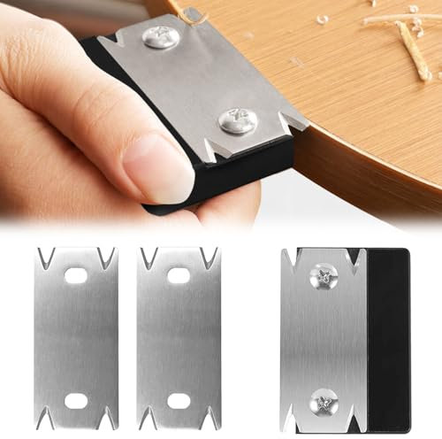 VZU Furnierkantenanleimer, Kantenschneider Umleimer mit 2 Ersatzklingen, Holzbearbeitung Mit Ersatzklinge Kantenhobel Holz Tragbar Manueller, Kantenhobelmaschine für Holz PVC ABS mit box (Schwarz)