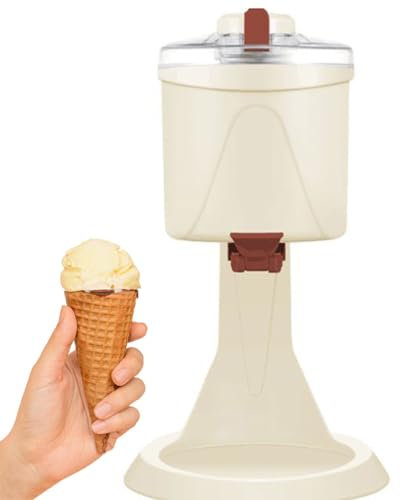 Soft Serve Eismaschine, Eismaschine Milchshake-Eismixer Swirl Eismaschine Softeismaschine mit einem Klick starten 1L Eismaschine mit großer Kapazität