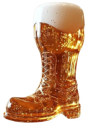 Bota de cerveza de , novedosa taza continental reutilizable de vidrio transparente para beber cerveza de fútbol, taza perfecta para los fanáticos del fútbol y el fútbol