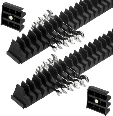 PATIKIL 46pcs Organisateur Magnétique Pour Clés Pour Boîte À Outils, Organisateur Modulaire Magnétique Pour Clés Universel Pour 46 Outils Tiroir Coffre Clés À Cliquet Décalées, Noir