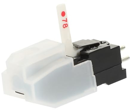 Replacement Gramophone Record Needle Double Needle Style | Abs White Finish, 200-300mv Output Voltage, 40±10mn Pressure, Multilevel Shape with Colour Random Color