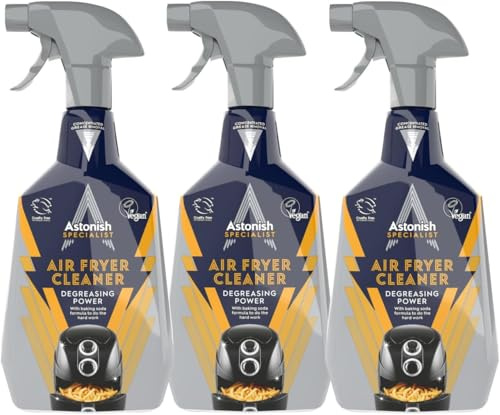 Fab Int Products 3 Pack Astonish Specialist Air Fryer Cleaner Spray, Degreasing Power with Baking Soda, Fast Acting Cleaner,750ml