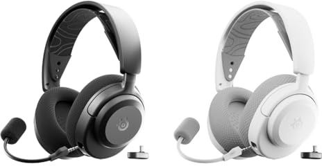 Bundle of SteelSeries Arctis Nova 3P Wireless - PS5 Headset - Gaming Headset – Black and White
