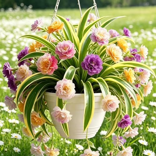 ragno - Chlorophytum comosum Aiuole rialzate giardino d'appartamento esotiche ufficio giardino 3piante