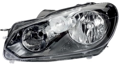 HELLA 1Eg 009 901-211 Halogène/Ff-Projecteur Principal - Ece/Ccc - Pour Circulation À Droite - Avant Gauche | Compatible avec: VW GOLF VI, GOLF VI Cabriolet, GOLF VI Variant