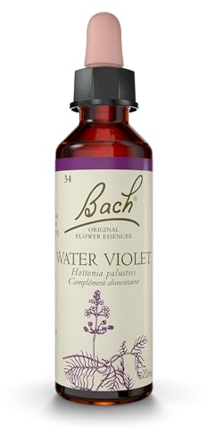 FLEURS DE BACH ORIGINAL - Water Violet No 34 - Pour plus de sociabilité - Aide à se rendre accessible avec humilité - Élixir floral naturel pour le bien-être émotionnel - Compte-Gouttes 20ml - Vegan