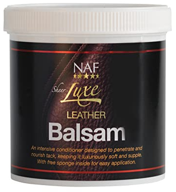 NAF Sheer Luxe Leather Balsam 400 g – Balsamo per Pelle di Alta qualità per selleria & Tack – Nutre, Protegge e ripristina – con Cera d'api e lanolina