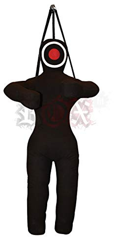 Grappling Dummy, MMA Jiu Jitsu Judo Sacco da Boxe, Manichino alla Prese Nero (5 Pieds (60) - 150 cm - Non Riempito)