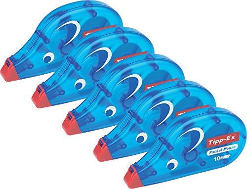 Tipp-Ex Korrekturroller Pocket Mouse, mit Bandschutzkappe, 10 m x 4.2 mm, 5 Stück