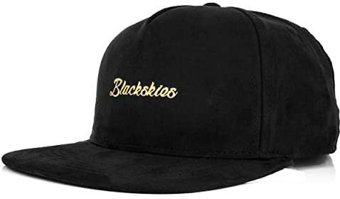Blackskies® Aegis Snapback Cap Gorra De Béisbol Unisex Negra con Visera De Ante Sintético Hombre Mujer Streetwear Outdoor Verano Casual